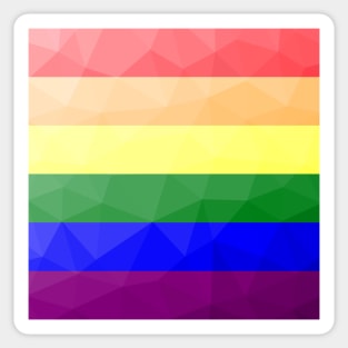 LGBT flag rainbow lines geometric mesh pattern Sticker